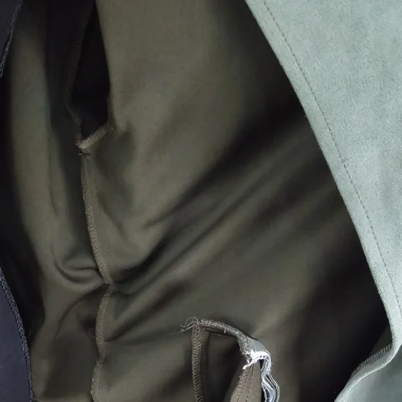 Elodie Belted Wrap Trench Coat Long Green XL - Picture 8 of 8